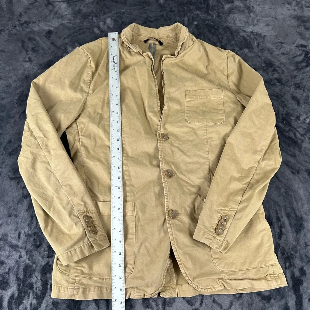 Banana Republic Blazer Mens 42 Khaki Tan Tailored Slim Fit Cotton Stretch 4389